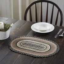 Farmhouse 12"X18" Placemat White Sawyer Mill Jute Kitchen Table Decor Vhc Brands