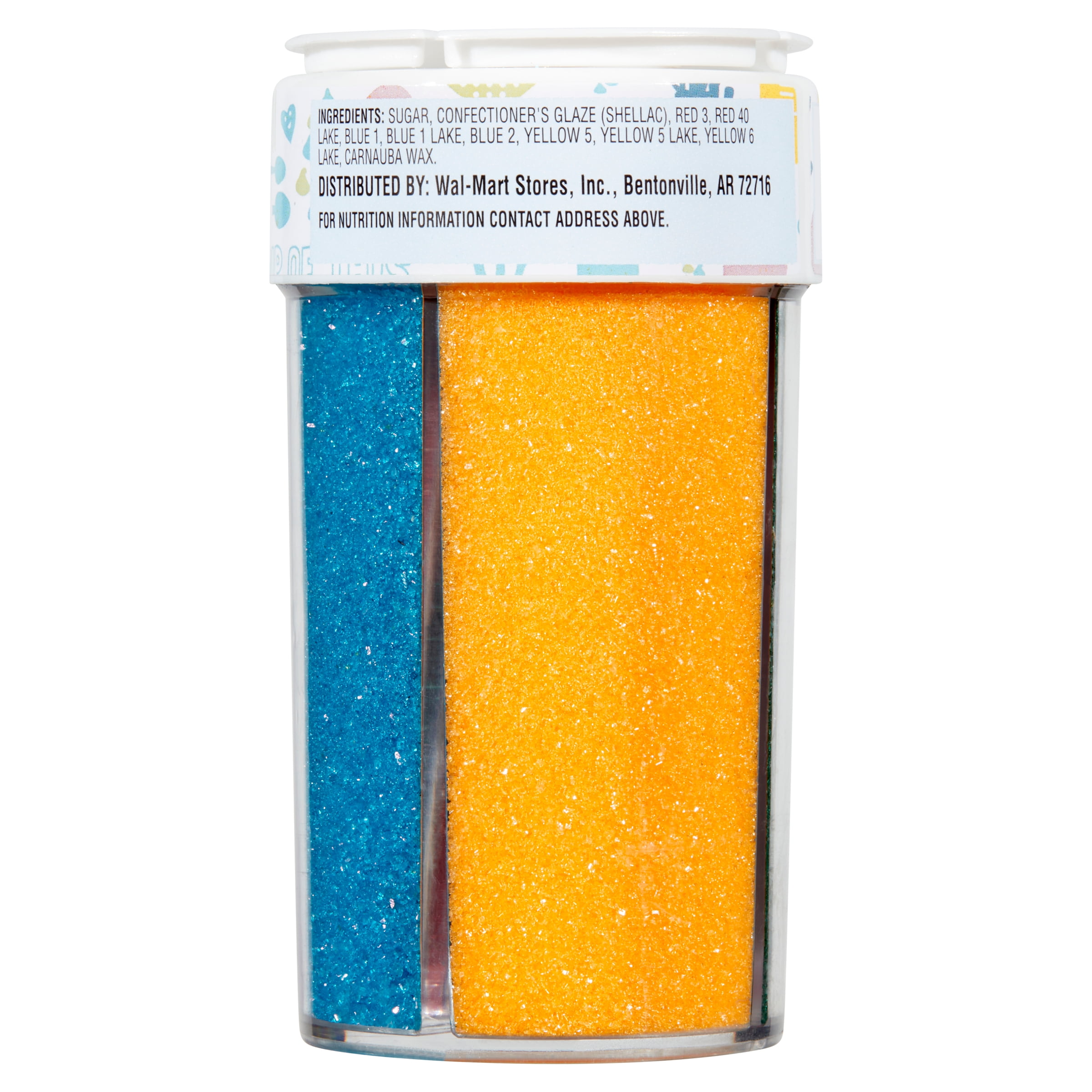 Great Value 4 in 1 Multicolor Sugar Bright Decorating Sprinkles, 7 oz Dessert Toppings