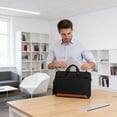 thumbnail image 4 of YingYouFu 14 Inches Laptop Bag, Messenger Shoulder Bag for Notebook Tablet, Durable Padded Computer Briefcase with Pocket for Charger Accessories Office Business Travel, 4 of 6