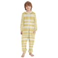 thumbnail image 2 of Vzayyk 4T-14Y Size Aviliable Cozy One-Piece Footless Sleeper Pajama Yellow Gingham Pattern, 2 of 8