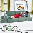 thumbnail image 6 of Yourigami Kids and Toddler Play Gym, Playroom Couch Set, Durable Modular Design, Green Meadows, 6 of 8