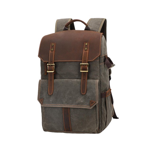 funtasica Camera Bag Lightweight Short Trips Portable with Padded Dividers Camera Case Brown