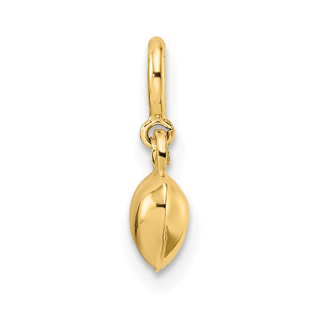 Finest Gold 14K Yellow Gold Polished Heart with Spring Ring Clasp Charm