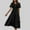 Black womens summer dresses clearance sale, variant on Dyegold Sundresses for Women Casual Beach - Hawaiian Dresses for Women V-Neck Short Sleeve Boho Smocked Ruffle Tiered Maxi Sundresses ​Elastic Waist ​Party ​Dress