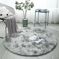 thumbnail image 2 of Circle Round Shaggy Rug Living Room Bedroom Carpet Floor Fluffy Mat Anti-Skid, 2 of 5