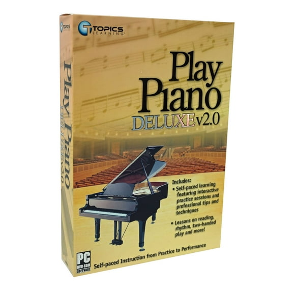 Play Piano (Deluxe 5 DVDRom Set) Self-Paced Beginner Instructions on How to Play