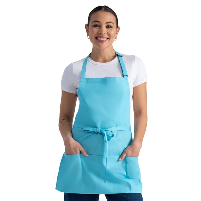 Delantal Unisex Chef Works con Tres Bolsillos Turquesa