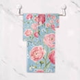 thumbnail image 5 of SKYSONIC Red Summer Flowers Bath Towels Soft Absorbent Bath Towels Bath Towel Set of 3 for Home Hotel Bathroom Decor, 5 of 7