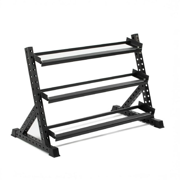 Titan Fitness 3 Tier Dumbbell Rack, Multi-Level Weight Storage Stand Rated 800 LB