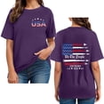 thumbnail image 6 of Yindaity Fourth Of July Shirts Women American Flag Shirts for Women: USA Flag Graphic Tee 4th July T Shirt Blouse Tops(Purple,S), 6 of 9