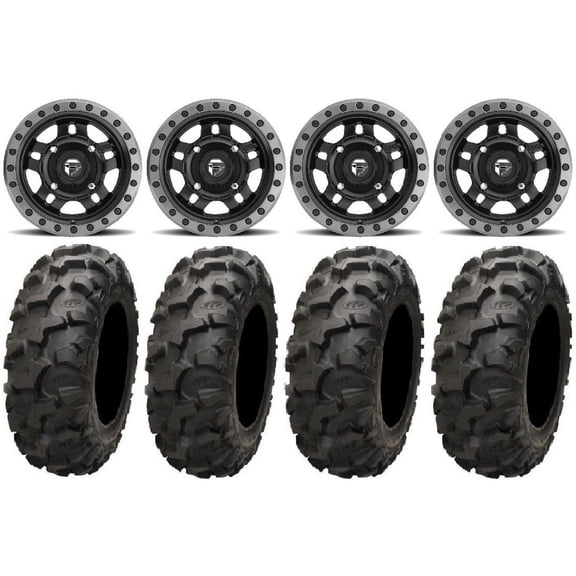 Fuel Anza Black 14" Wheels 30" Blackwater Tires Sportsman RZR Ranger