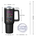 thumbnail image 3 of 1pc Neon 40oz Tumbler with Straw & Handle - Insulated Stainless Steel Cup | Holiday Gift for Man Women (Christmas, Valentine's, Birthday), 3 of 5