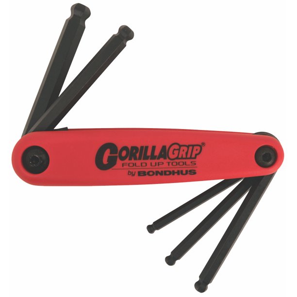 JUEGO DE 5 LLAVES HEXAGONALES PUNTA DE BOLA TIPO NAVAJA "GORILLA GRIP" 5.0 A 10mm. BONDHUS 12897 BONDHUS 12897