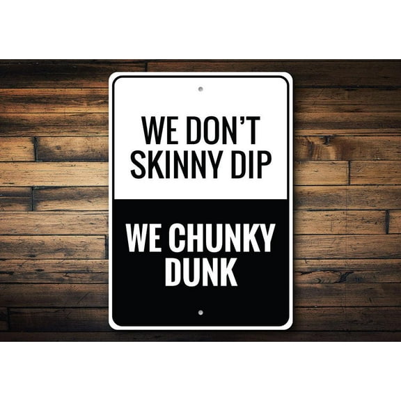 Skinny Dipping Novelty Decor, Metal Wall Sign - 10x14 Inches