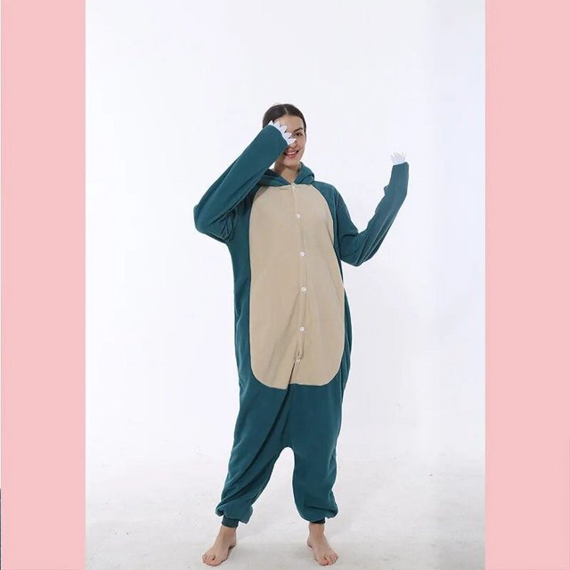 Onesies-Pijama de una pieza con dibujos animados para adultos, ropa de dormir de lana para parejas, camisón grueso para el hogar, invierno, navidad
