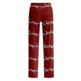 thumbnail image 5 of Adult Fashionable Loose Christmas Printed Casual Pants, Loungewear Sleep Pants with Drawstring Elastic Waist for Home and Comfortable Wear,Vermilion,XL, 5 of 5