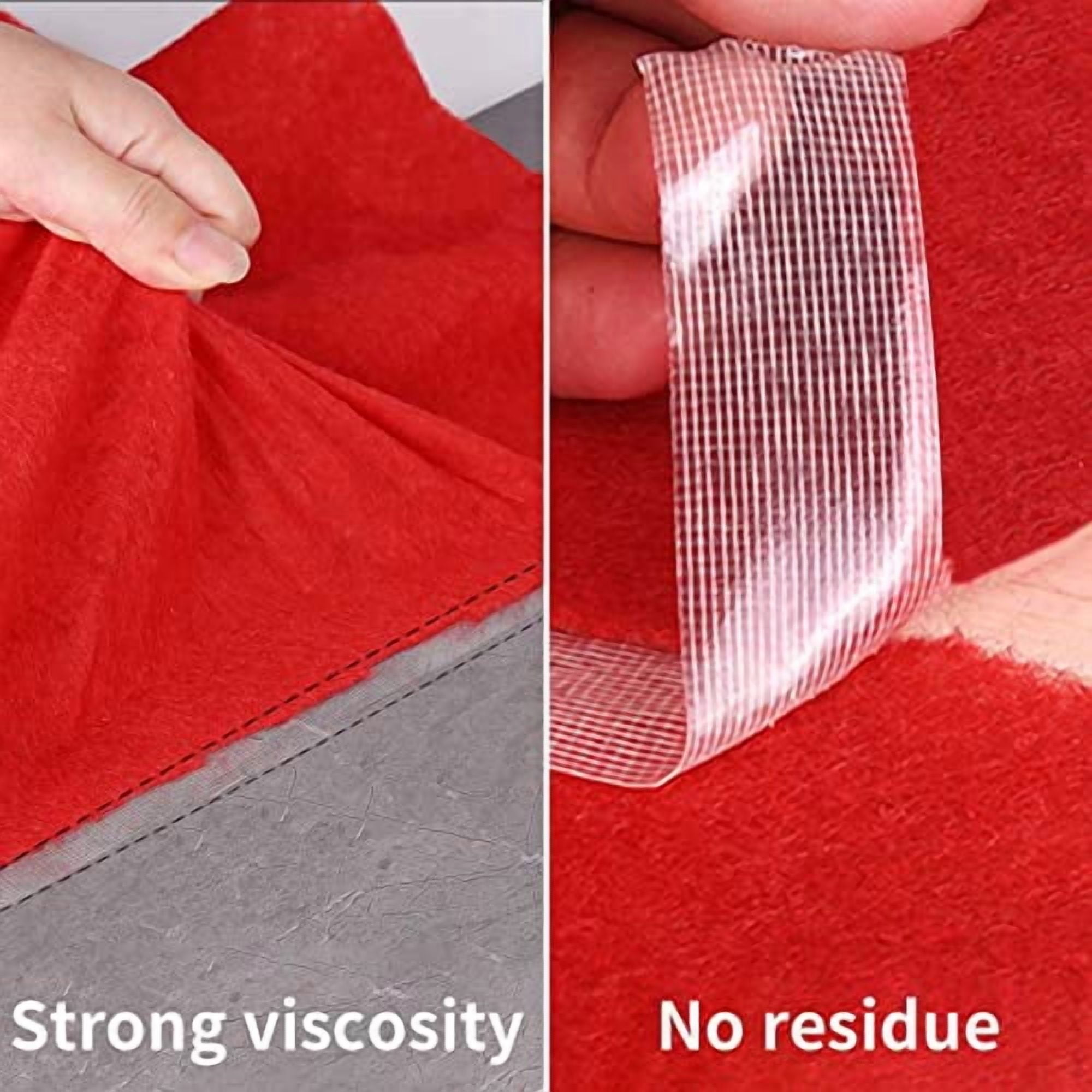 YNGLLC Fabric Tape Multifunctional Double Sided Tape,Clear Tape for Clothes,Double Stick Carpet Tape Heavy Duty 1inchx66FT 20m High Stickness Strong 2 Sided Tape