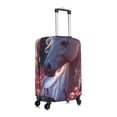 thumbnail image 3 of Daiia Flower White Horse Luggage Cover, Thickened Washable Travel Luggage Covers, Elastic Unique Baggage Covers for 18-20 inch Luggage-Medium, 3 of 9