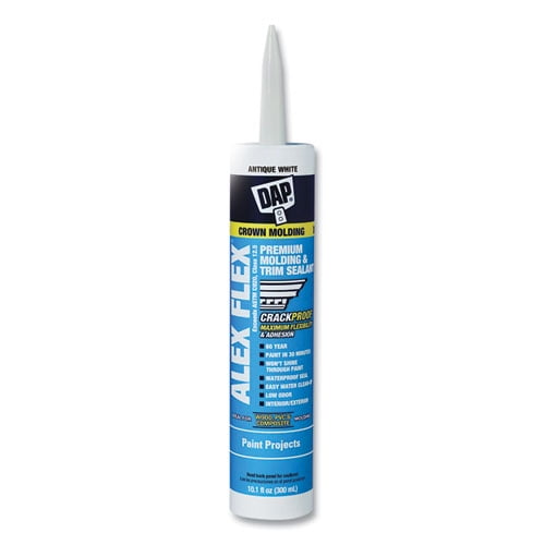 Alex Fast Dry Acrylic Latex Caulk Plus Silicone, 10.1 Oz Capsule