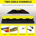 thumbnail image 3 of EastVita Heavy-Duty 2-Channel Cable Protector Ramp, 3-Pack Rubber Speed Bumps for Driveways, 11000lbs Per Axle Capacity, 3 of 6