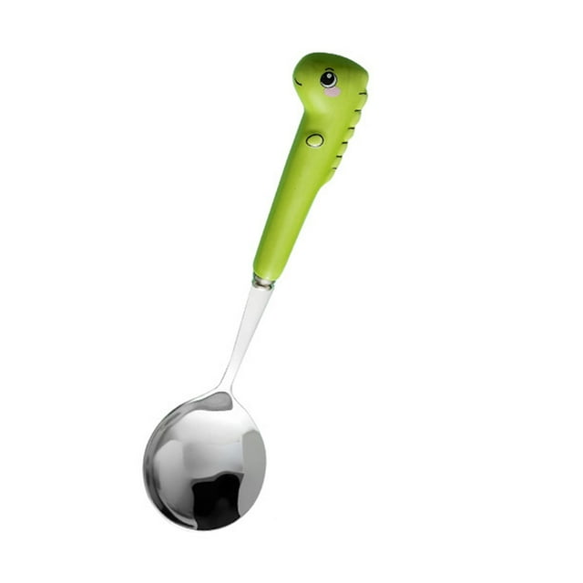 ENJOYW Scratch Resistant Toddler Utensil Anti-rust Stainless Steel Cartoon Dinosaur Children Fork Spoon for Home Children UtensilM