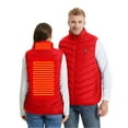 thumbnail image 3 of XUNKUSGA Heated Vest Lightweight Stand Up Collar Electric Heated Vest For Men Women 2-Zone,3 Heat Settings Usb-Rechargeable Unisex Heated Jacket S-5XL Red, 3 of 8