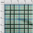 thumbnail image 1 of oneOone Viscose Jersey Mint Green Fabric Madras Check Fabric For Sewing Printed Craft Fabric By The Yard 60 Inch Wide, 1 of 1