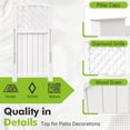 thumbnail image 4 of Homall Outdoor Patio 4 Panel Screen Enclosure,Plastic Privacy Screens, Air Conditioner Fence Panels, Trash Can Fence for Garden, White, 4 of 7