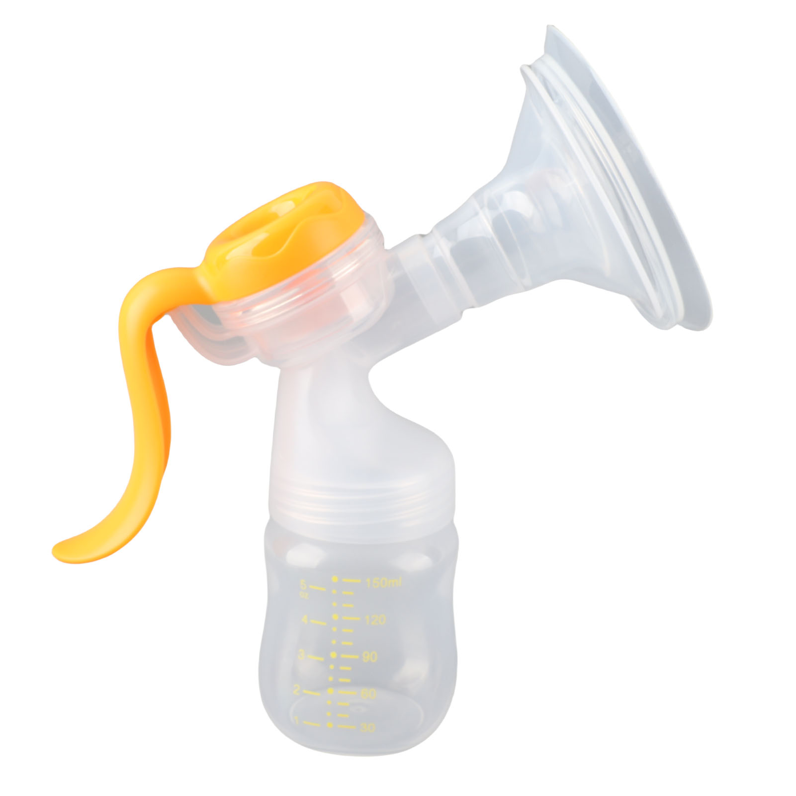 Xirurus Manual Breast Pump Milk Collector with Strong Suction and Heat Proof Silicone Flange Portable Breastfeeding Pump 9.84 inches / 25 cm