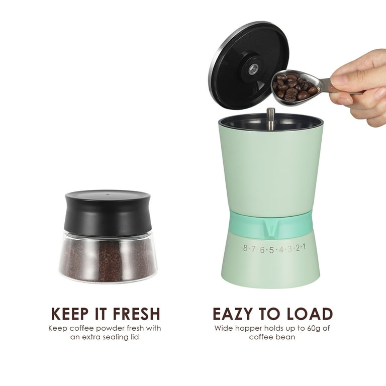 Vucchini Manual Coffee Grinder With Ceramic Burr Adjustable, 47 OFF