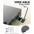 thumbnail image 3 of Laptop Lap Desk, Portable Laptop Desk for Bed - Fits Up to 17" Laptops & MacBook,Lightweight Lap Tray Table,Black, 3 of 16