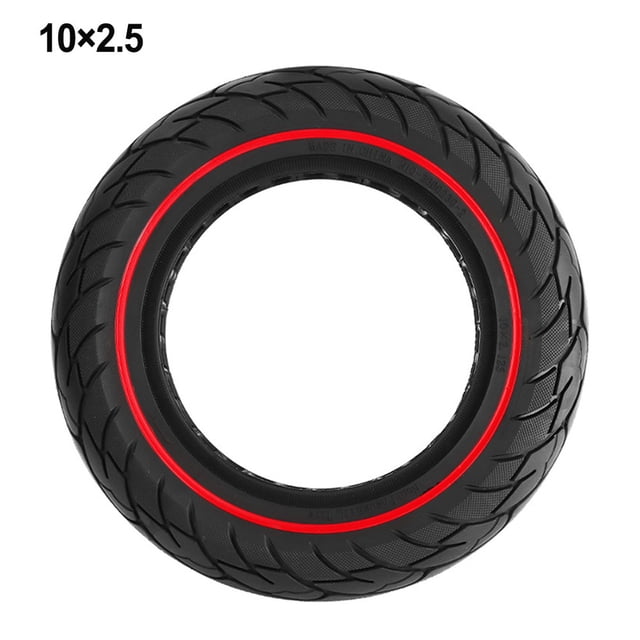 102.5 Ligne Rouge Pois Rouges pour Pneu Plein Nid d'Abeille pour Trottinette Électrique Max G30 102.5 Ligne Rouge