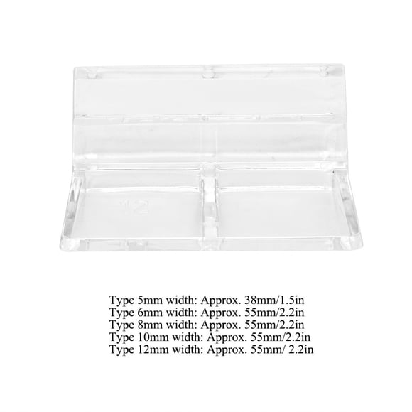 20 Piezas de Soporte de Acrílico para Cubión de Vidrio acesorio de Abrazadera de Soporte para Tanque de Peces de Acuario