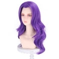 thumbnail image 2 of Peluca para cosplay, pelo sintético largo y ondulado, color morado, 60 cm, para todas las edades, 2 of 3