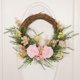 thumbnail image 3 of Media corona de rosa artificial | Decoración de puertas primavera verano | Guirnalda floral de imitación para la pared de la entrada del porche delantero | Decoración del hogar interior y exterior, 3 of 3