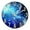 Deer, variant on 12 Inch Silent Blue Wall Clocks Battery Operated for Bedroom Blue Glass Wall Clock for Living Room Kitchen Decor