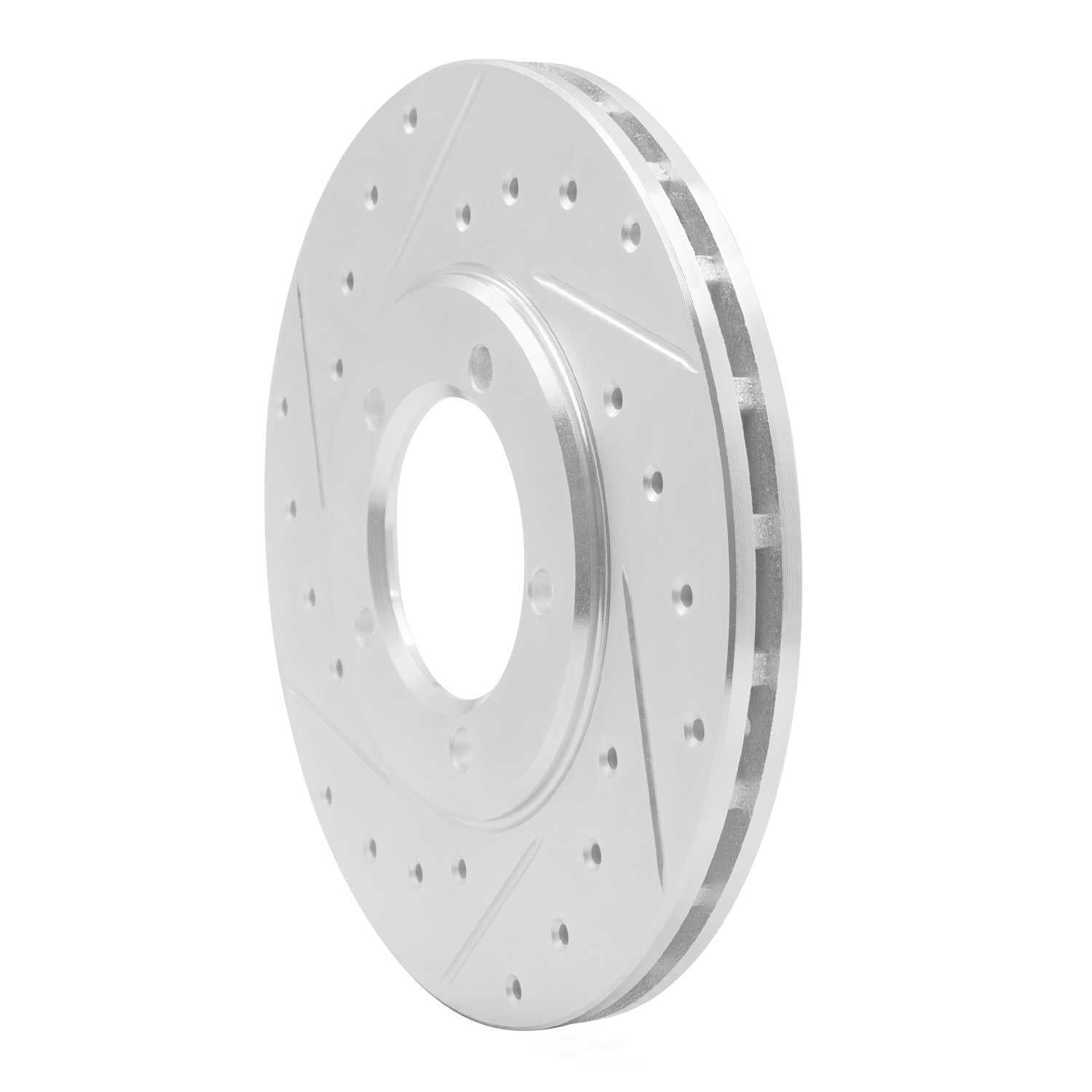 Dynamic Friction Company 631-76094L DFC Brake Rotor - Drilled And Slotted - Silver