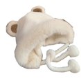 thumbnail image 5 of Gorro de felpa con orejas de oso lindo de estilo coreano para mujer, protección para las orejas de invierno que combina con todo, punta cerrada, grueso y cálido, gorro Lei Feng, 5 of 5