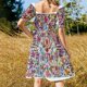 thumbnail image 5 of Tela otomí arte mexicano Vestido elegante vestidos de noche para mujer vestidos de fiesta mujer, 5 of 7