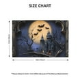 thumbnail image 2 of Placemats Set of 4 / 6, Haunted Castle Under Moon Placemats for Dining Table Indoor/Outdoors Heat Resistant Washable Placemats 18" x 12", 2 of 8