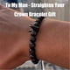 thumbnail image 5 of To My Man Bracelet For Men, Infinity Leather Braided Husband Birthday Inspirational Gifts From Wife I Love You Forever And Always Handmade Wristband C, 5 of 5