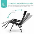 thumbnail image 2 of Zero Gravity Chairs Patio Lounge Chairs Outdoor Beach Chair with Pillow and Cup Holder, Adjustable Folding Reclining Lawn Chair Pool Chairs for Outdoor Pool Side Camping Yard Beach,Black, 2 of 5