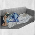 thumbnail image 6 of Watercolor Soft Flannel Fleece Blanket, Hand Drawn Style Blue Butterfly Nature Inspired Art Brush Strokes in Soft Colors, Cozy Plush for Indoor and Outdoor Use, 50" x 70", Blue White, by Ambesonne, 6 of 6