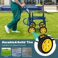 thumbnail image 4 of Topbuy 4-Wheel Garden Water Hose Reel Cart, Heavy Duty Wheel Water Planting Cart with Non-slip Crank Handle, Outdoor Slide Hose Guide System, 4 of 10
