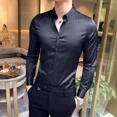 thumbnail image 5 of Camisas y blusas para hombre musculosas formales lisas para hombre ropa blanca para negocios regular genial original nueva en estilo coreano s xxl, 5 of 5