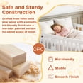 thumbnail image 6 of PORKISS Twin Size Platform Bed, Solid Wood Toddler Bed with Fence Guardrail Ladder, Twin Size Bed Frame for Kids Boys Girls, Montessori Bed, No Box Spring Needed, White #2, 6 of 10
