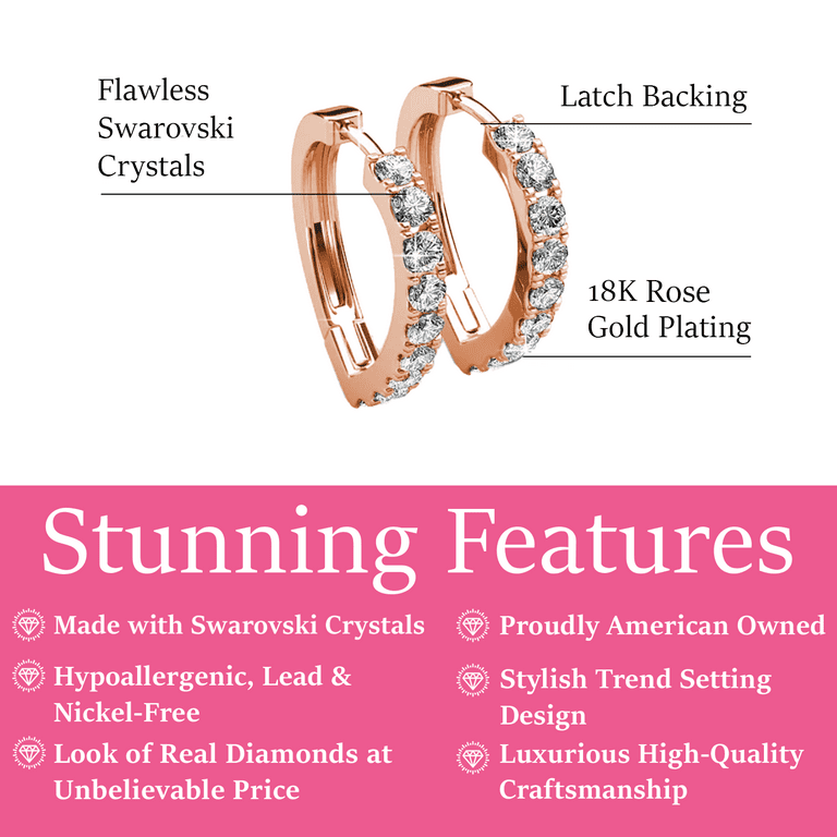 Rose gold plated heart hoop earrings Rose gold plated heart hoop earrings