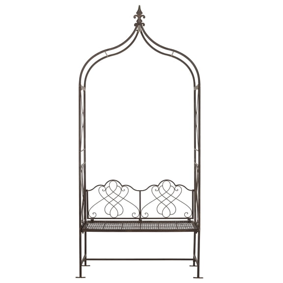 Safavieh Eloise 95" Outdoor Arbor with Seat - Brown