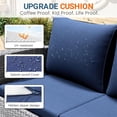 thumbnail image 4 of Highsound 4 Piece Patio Furniture Sets, Wicker Outdoor Conversation Set with 2 Ottomans & Coffee Table, Beige, 4 of 8