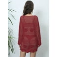thumbnail image 2 of Uniexcosm Swimsuit Cover Ups for Women Hollow Out Swim Coverup Knited Summer Beach Cover Up Dress, 2 of 4